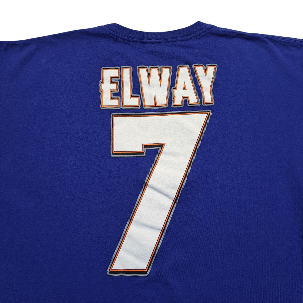 Majestic John Elway‎ Denver Broncos Mens 2XL Blue Excellent Hall of Fame Tee 7 - Picture 11 of 12